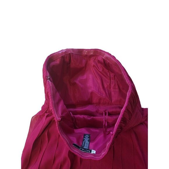 JS Boutique Strapless Cocktail Dress Women Sz 12 Purple Mini Ruffled Designer - Picture 6 of 7